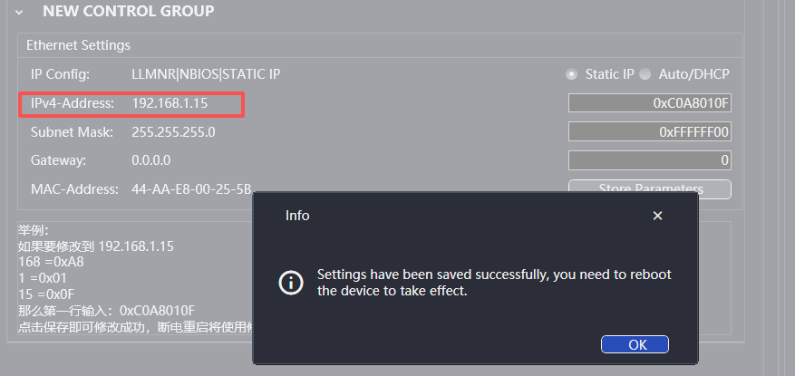 10B2 Modify IP Address