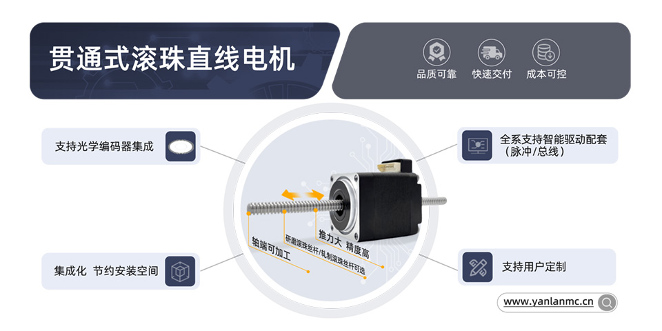 贯通式滚珠丝杠电机